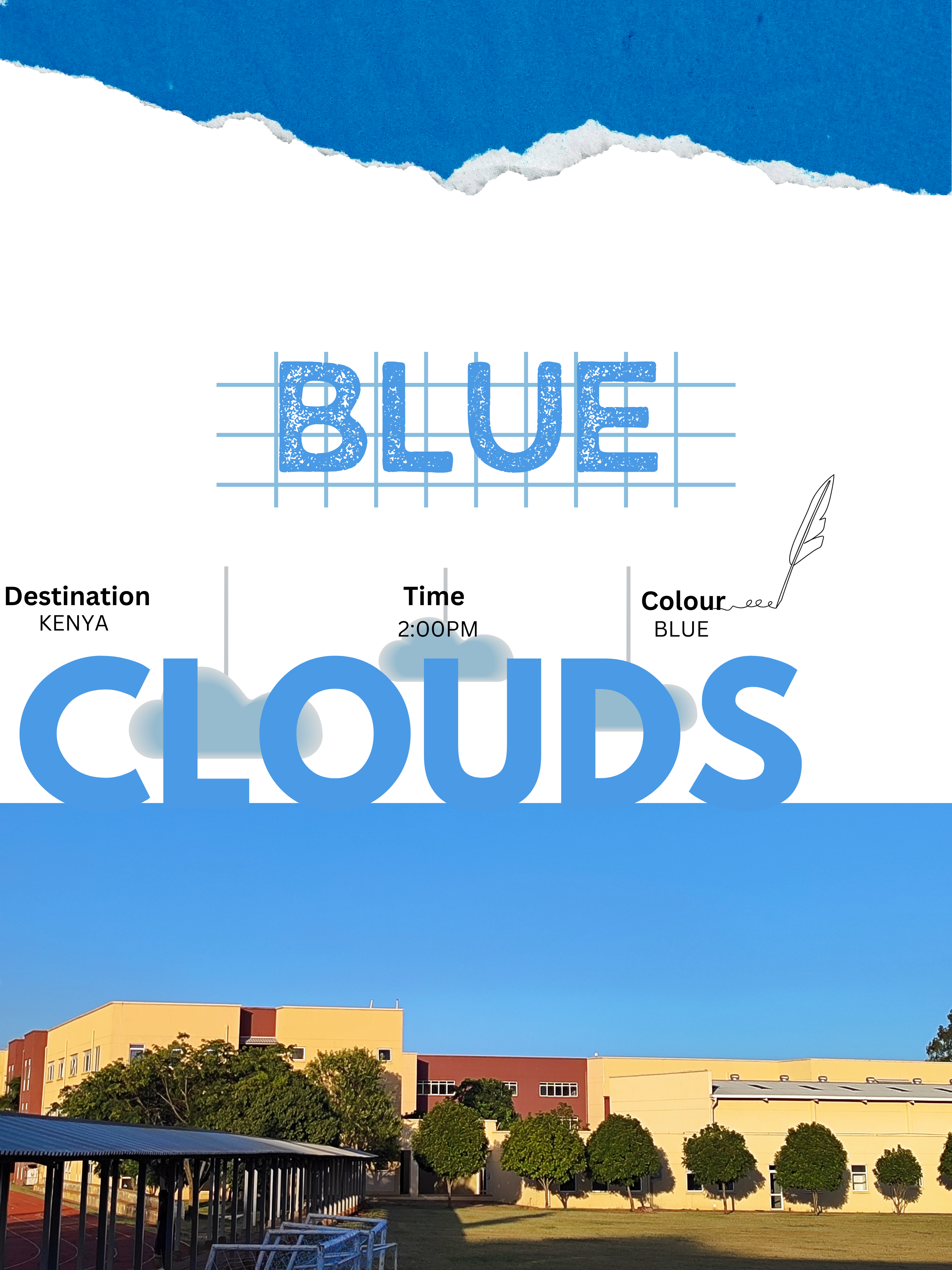 Blue Clouds Poster